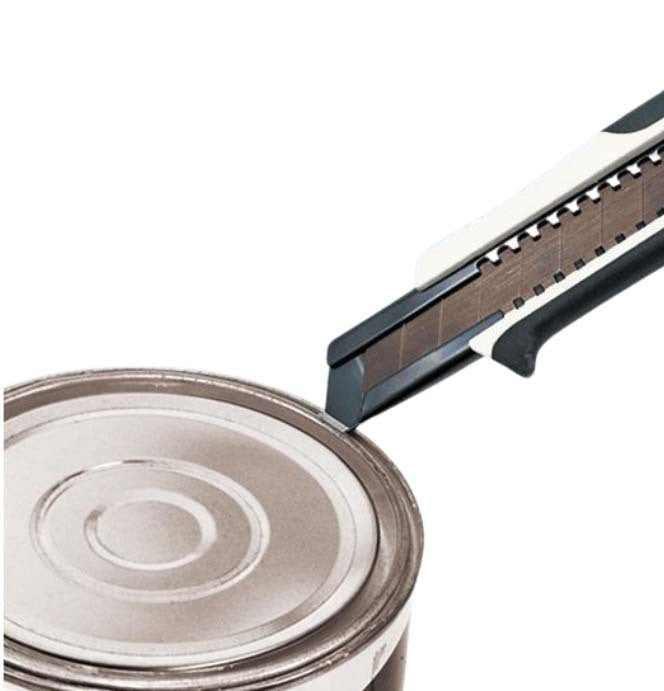 Tajima Utility Knife 18mm Auto-Lock W/ FIN Cutter & Comfort Grip - White2