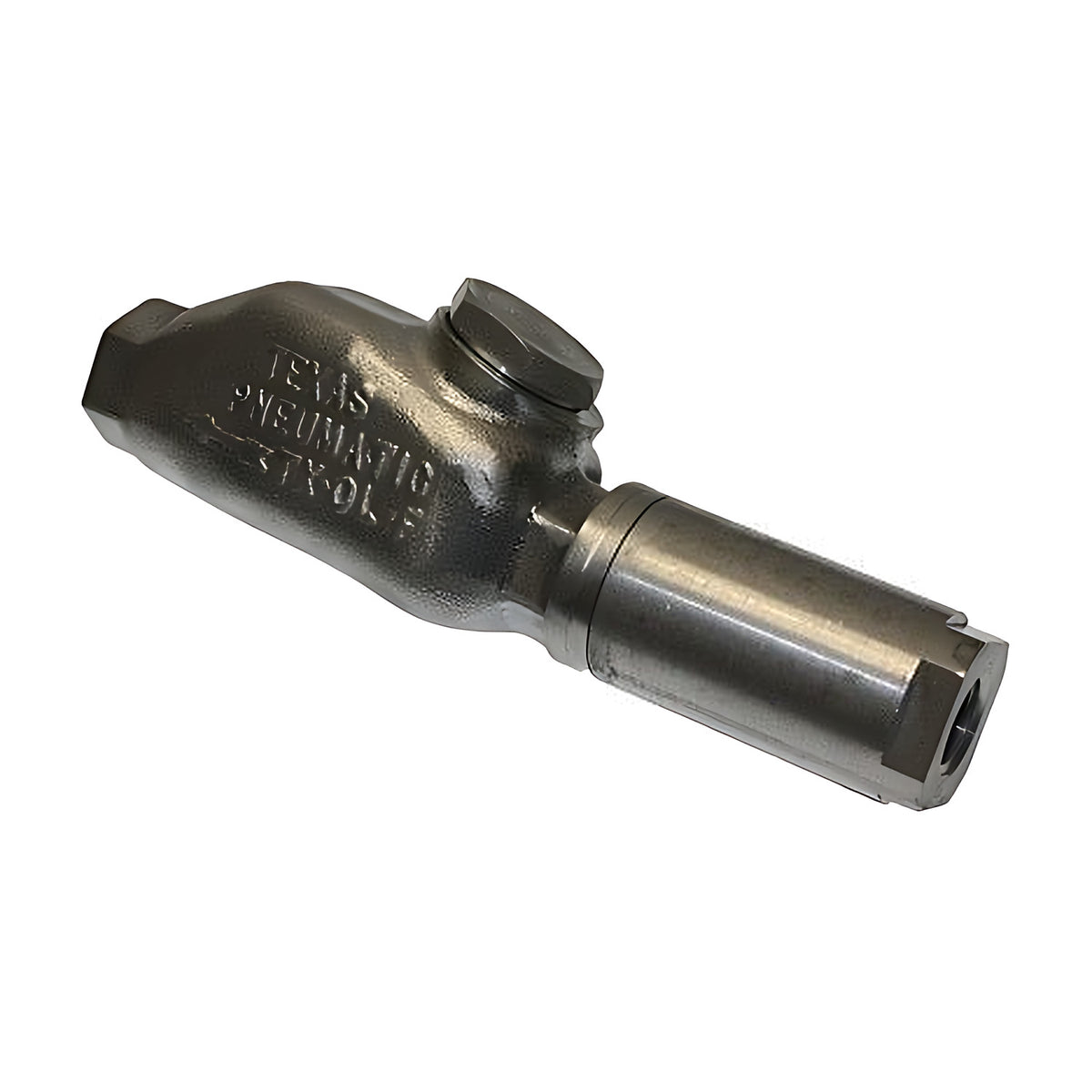 Texas Pneumatic in-line filter lubricator with a cast lubricator body, filter housing and threaded ports