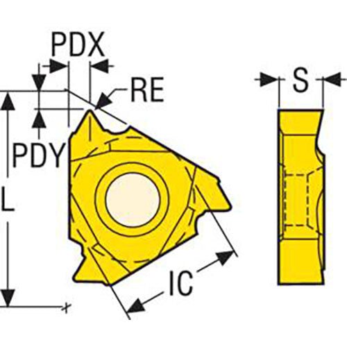 Thread Turning Insert 16ER - Am. NPT Thread Grade - CP500 - AIMS Industrial Supplies