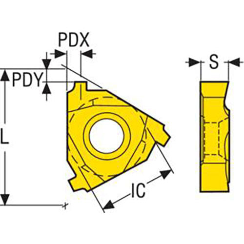 Thread Turning Insert 22ER - Buttress Thread  Grade-CP5002