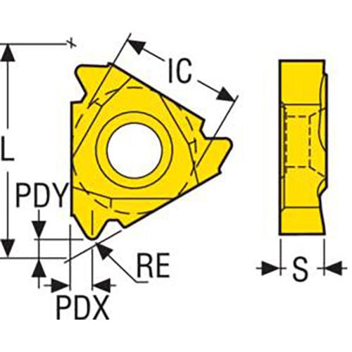 Thread Turning Insert 22NR - API Thread Grade - CP300 - AIMS Industrial Supplies