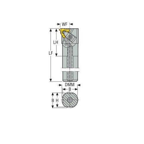 Thread Turning Toolholder Clamp - Coolant - Heavy Duty (CNR/L) 16/22/27mm Cutting Edge Length - AIMS Industrial Supplies