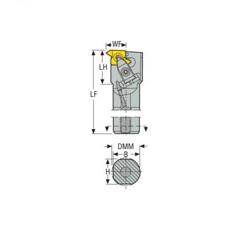 Thread Turning Toolholder Clamp - Coolant - Heavy Duty (CNR/L) 20/26mm Cutting Edge Length - AIMS Industrial Supplies