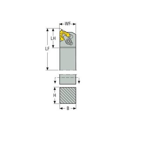 Thread Turning Toolholder Clamp - Cranked (CER) - AIMS Industrial Supplies