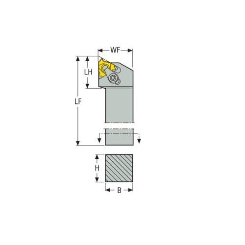 Thread Turning Toolholder Clamp - Cranked (CER/L) - AIMS Industrial Supplies