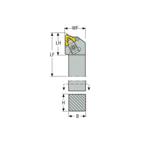 Thread Turning Toolholder Clamp - Cranked - Heavy Duty (CER/L) 16/22/27mm Cutting Edge Length - AIMS Industrial Supplies
