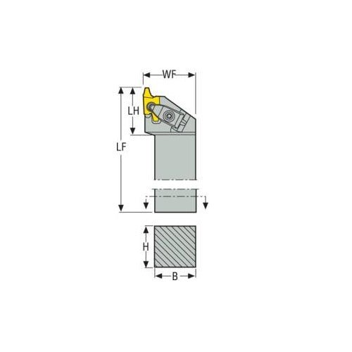 Thread Turning Toolholder Clamp - Cranked - Heavy Duty (CER/L) 20/26mm Cutting Edge Length - AIMS Industrial Supplies