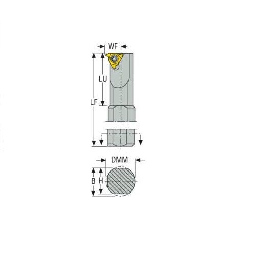 Thread Turning Toolholder Screw (SNR/L) 11/16/22mm Cutting Edge Length - AIMS Industrial Supplies