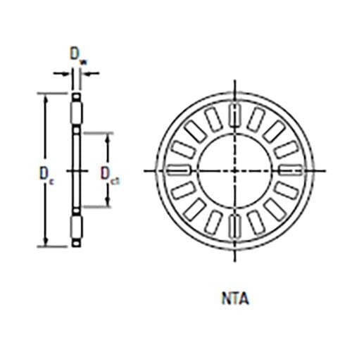 Thrust Needle Roller - Cage & Roller Assembly (NTA) - AIMS Industrial Supplies