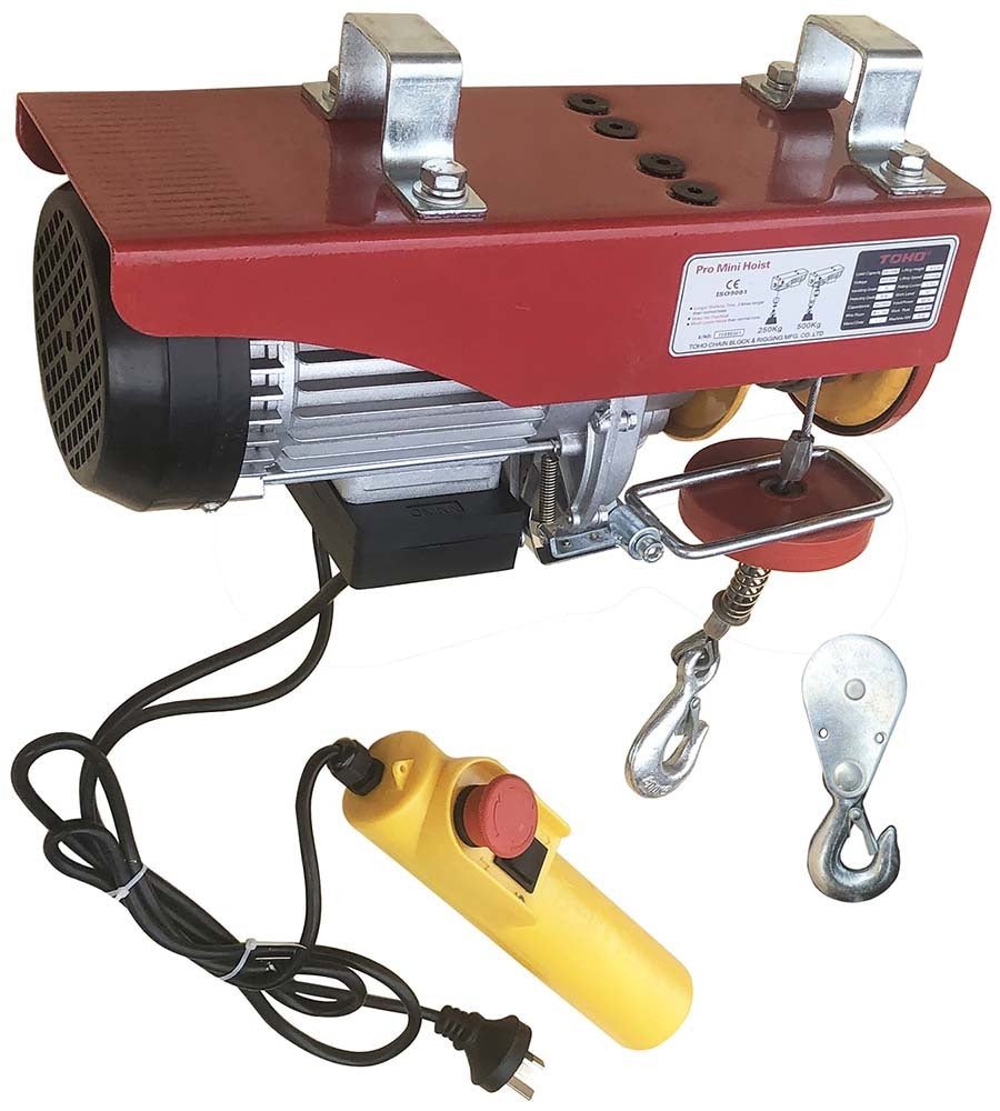 Toho Pro Mini Electric Hoist 500kg Capacity 240V - AIMS Industrial Supplies
