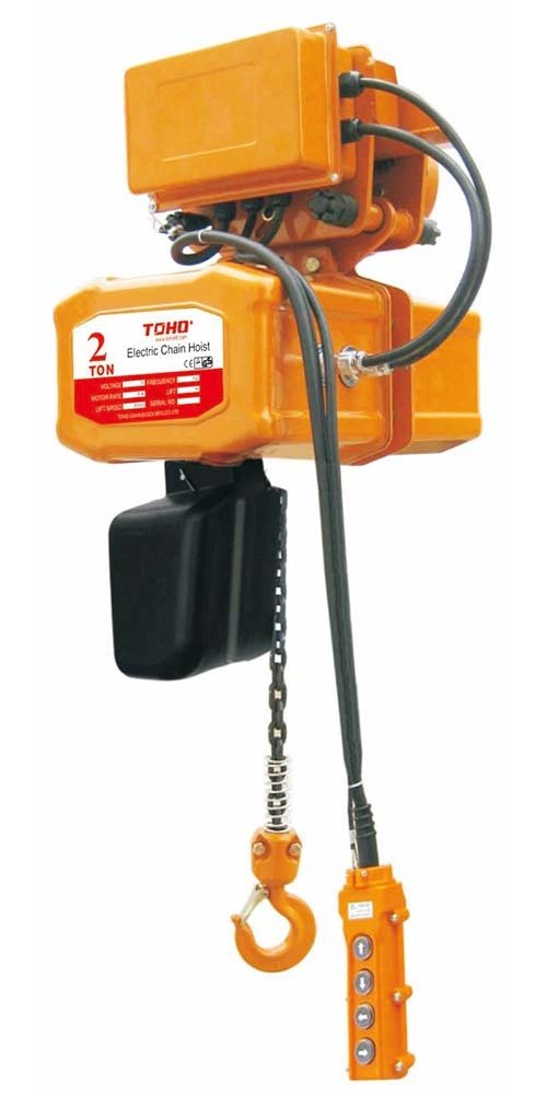 Toho TECH0206-ET 2T 6m 240V Single Phase Electric Chain Hoist With Electric Trolley - AIMS Industrial Supplies