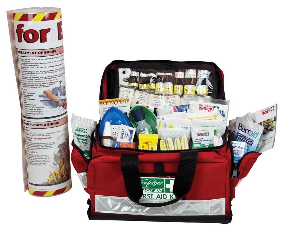 Trafalgar Burns First Aid Kit Large Portable (Soft Case) - AIMS Industrial Supplies
