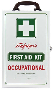 Trafalgar Wallmount Metal National Workplace First Aid Kit - AIMS Industrial Supplies