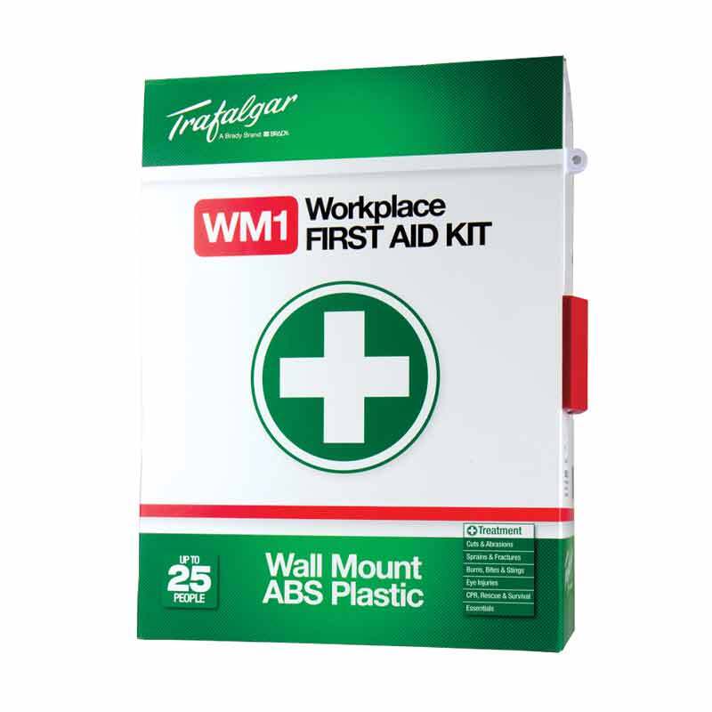 Trafalgar WM1 Workplace First Aid Kit ABS Case Wall Mount - AIMS Industrial Supplies