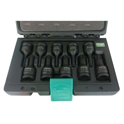 Trax 10 Pcs 1/2" Dr. Torx Impact Socket Bit Set H5-IBS40010T1