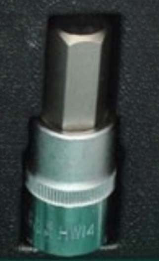 Trax 1/2" Drive InHex Socket Bit Metric 14 x 65mm BS-B4HX14