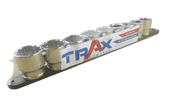 Trax 1/2"Dr 12Pt Large Metric Socket Rail, 9 pieces - ARX-SR129LM
