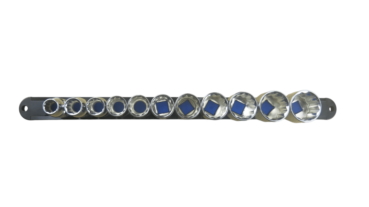 Trax 1/2"Dr 12Pt SAE Socket Rail, 11 pieces - ARX-SR1211S - AIMS Industrial Supplies