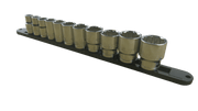 Trax 1/2"Dr 12Pt SAE Socket Rail, 11 pieces - ARX-SR1211S