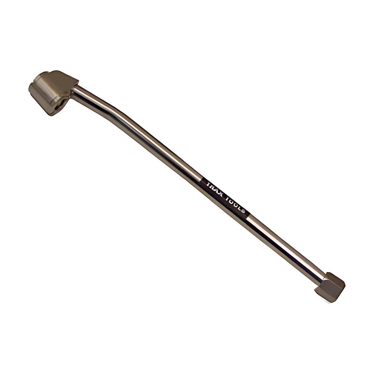 Trax 1/4" extended female tyre chuck, long bent steel tube, ARX-TCEF, on white background