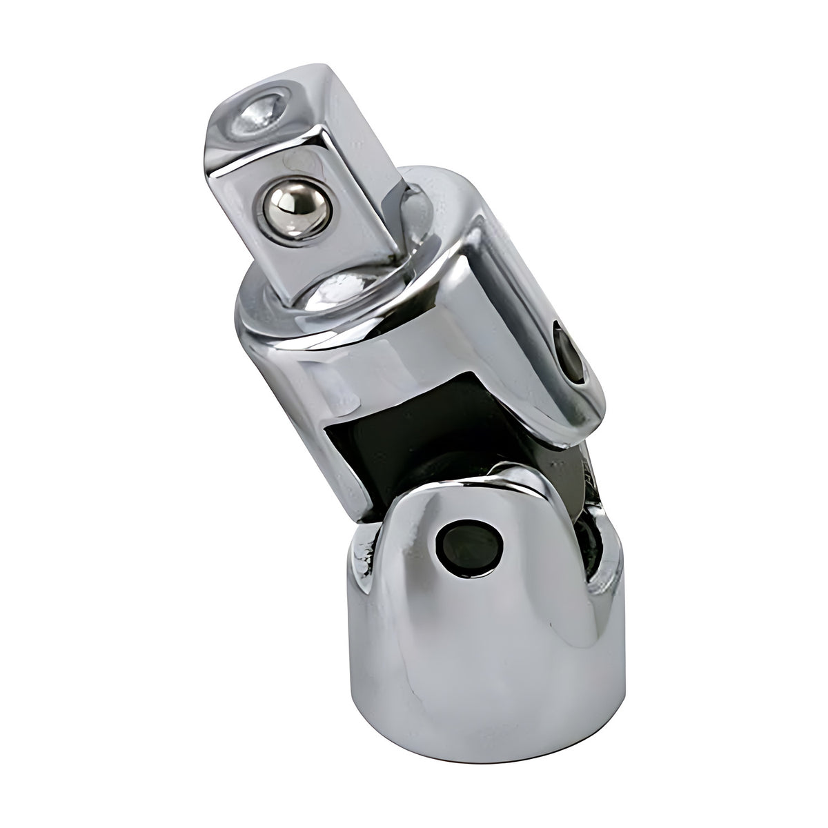 Trax 1/4" drive chrome universal joint with square drive and socket end, ARX-HT14UJ, on white background