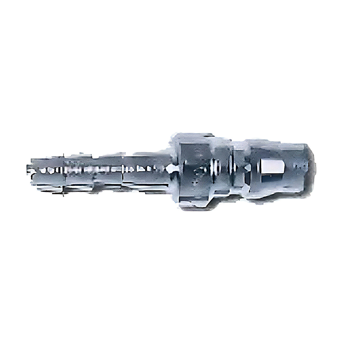 Trax 3/8" hose barb air fitting ARX-PH-30, barbed tail on a quick coupler plug body, on white background