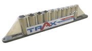Trax 3/8"Dr 6Pt Deep Cr.V Metric Socket Rail, 10 pieces - ARX-SR3810ML