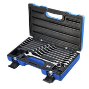 Trax ARX-1514CM 15° Offset 12PT Metric Combination Wrench Set, 14Pc - AIMS Industrial Supplies