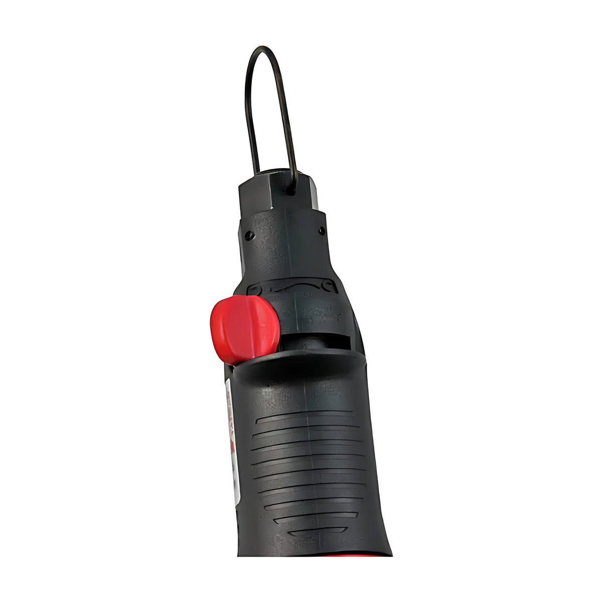Close-up of the red reverse switch and wire hanger loop on the Trax ARX-3108 air screwdriver