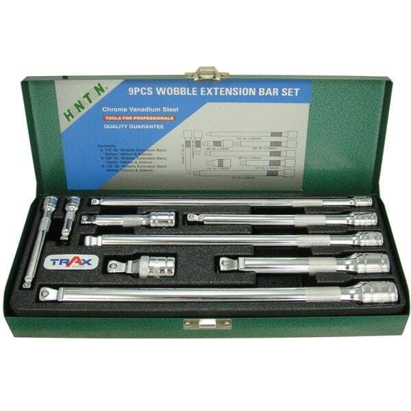 Trax ARX-4320091EXW 1/4", 3/8" & 1/2" Dr. Wobble Extension Bar Set 9Pc - AIMS Industrial Supplies