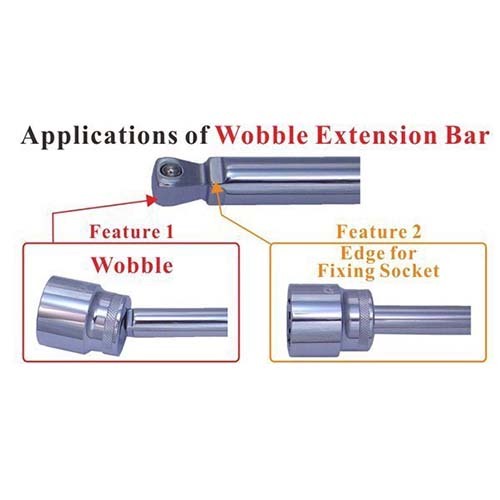Trax ARX-4320091EXW 1/4", 3/8" & 1/2" Dr. Wobble Extension Bar Set 9Pc2