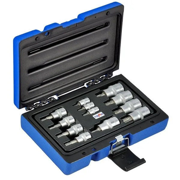 Trax ARX-432012TB 1/4", 1/2" & 3/8" Drive Star Socket Bit Set, 12Pc1