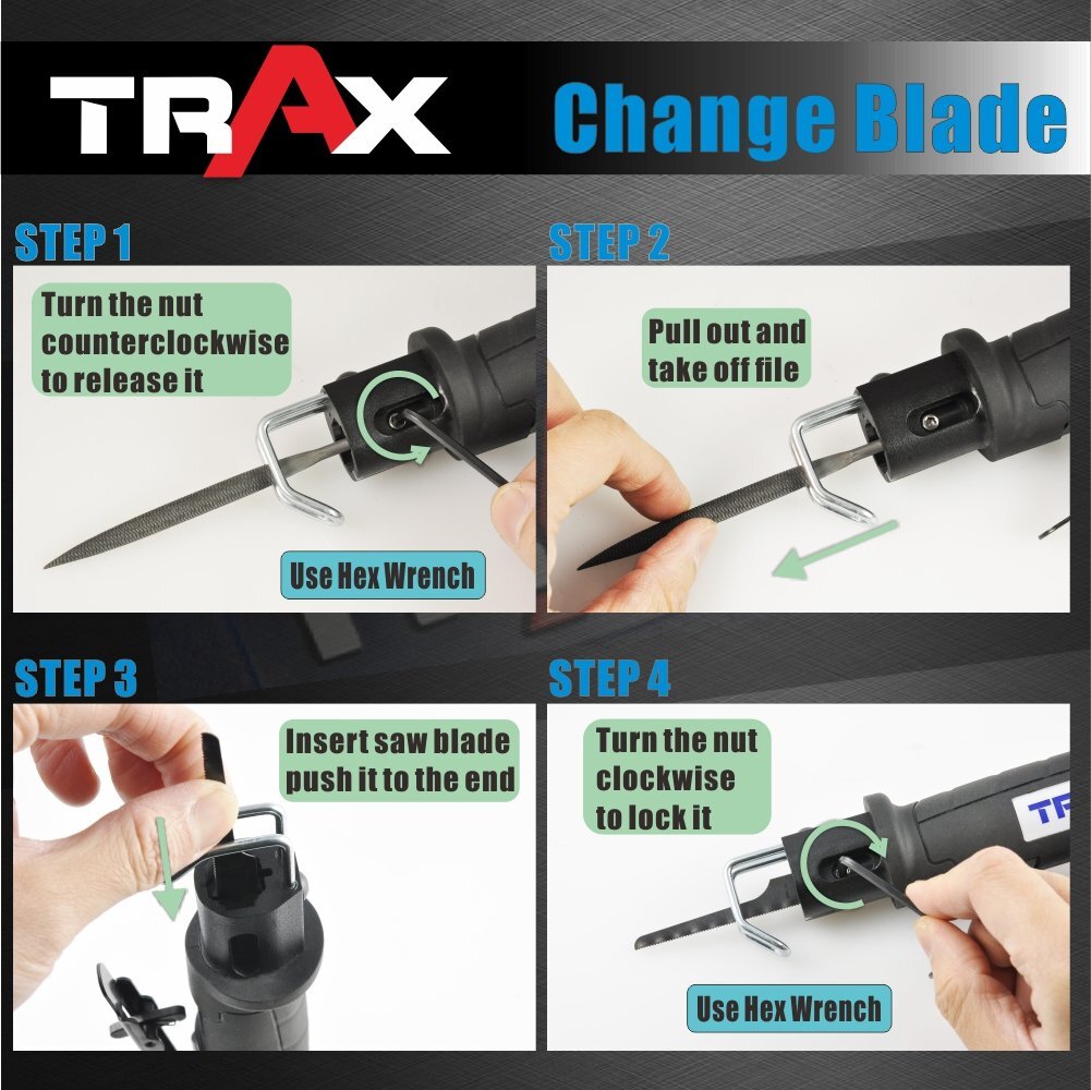 Trax ARX-6072 Low Vibration Air Body Saw5