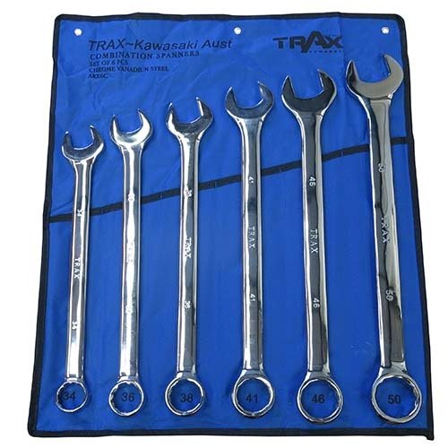 Trax ARX-6C Extra Large Metric Combination Spanner Set, 6Pc Set, - AIMS Industrial Supplies