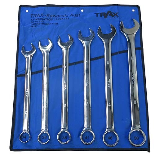 Trax ARX-6C Extra Large Metric Combination Spanner Set, 6Pc Set,1