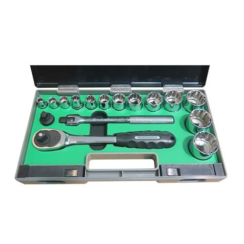 Trax ARX-BSW16P 1/2" & 3/8"  Whitworth BSW Socket Set, 16Pc Set1