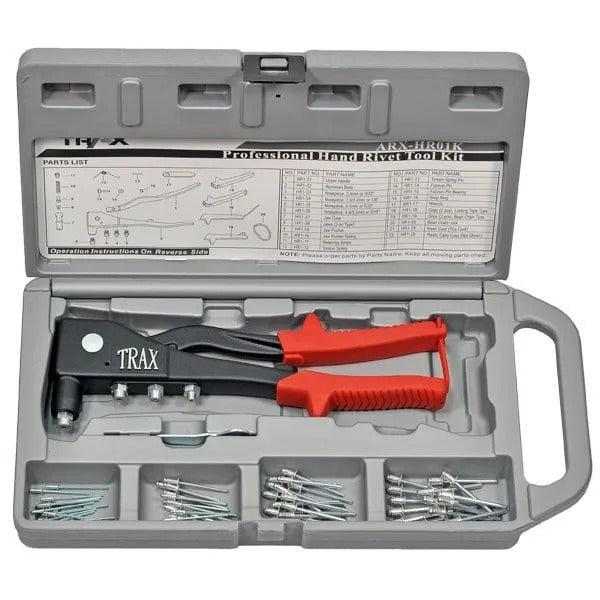 Trax ARX-HR01K  3/16” Aluminum Hand Riveter Kit1