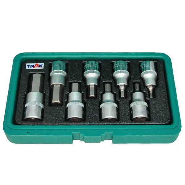 Trax ARX-SB4008HXB 1/2" Dr. Hex Socket Bit Set, 8Pc Set1