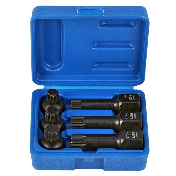 Trax ARX-SP612 1/2" Drive Spline Impact Socket Bit Set, 6Pc Set1