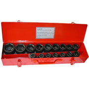 Trax AS-6017M 3/4" Drive 6PT Metric Impact Socket Set, 17Pc Set - AIMS Industrial Supplies