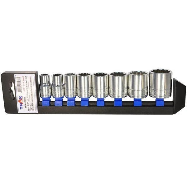 Trax BSW-12008K 1/2" Drive Whitworth Socket Set, 8Pc Set - AIMS Industrial Supplies