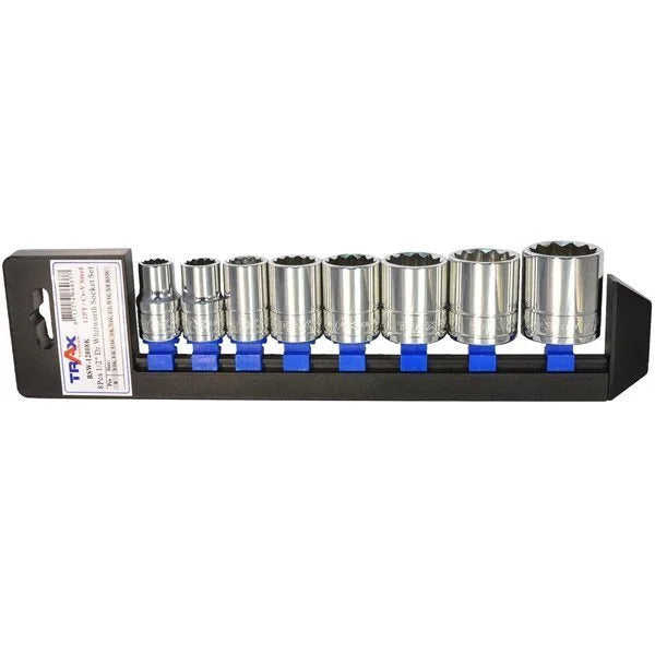 Trax BSW-12008K 1/2" Drive Whitworth Socket Set, 8Pc Set1