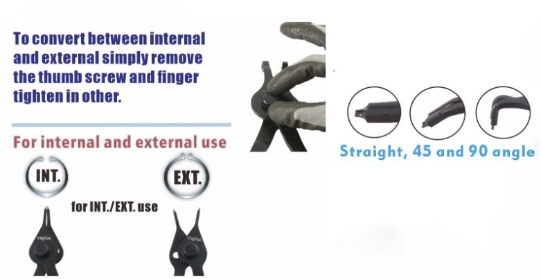 Trax Internal/External Circlip Pliers2