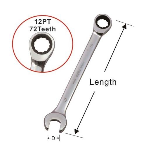 Trax Straight 12PT Metric Gear Wrench - AIMS Industrial Supplies