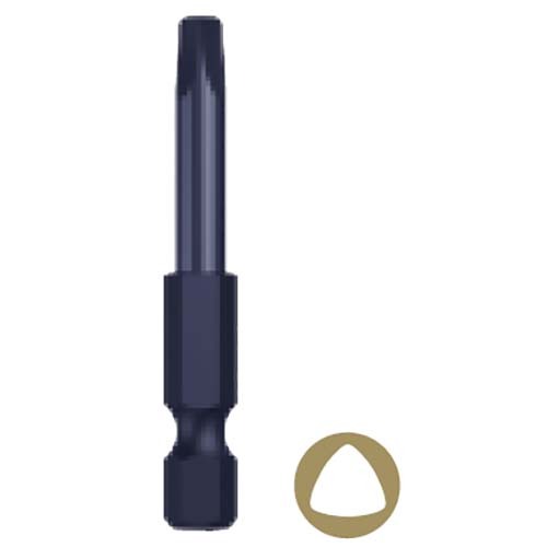 TRI2x50mm Power Trilobular Standard Dr. Bit 1/4" S2 Alloy Steel - Box of 25 - AIMS Industrial Supplies