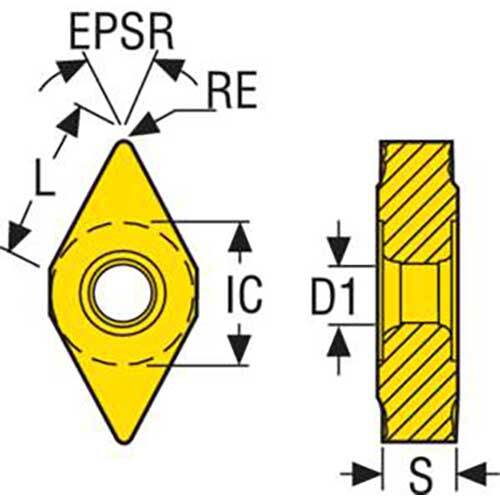 Turning Insert DNMX Insert Style - MF4 Grade TM1501 - AIMS Industrial Supplies