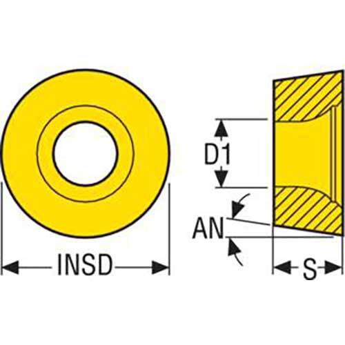 Turning Insert RCMT Insert Style - M3 7° Grade TP25 - AIMS Industrial Supplies