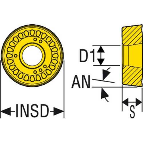 Turning Insert RCMX Insert Style - RR93 7° Grade TP25 - AIMS Industrial Supplies