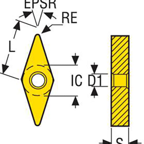 Turning Insert VNGM Insert Style - MF1 Grade TS20003