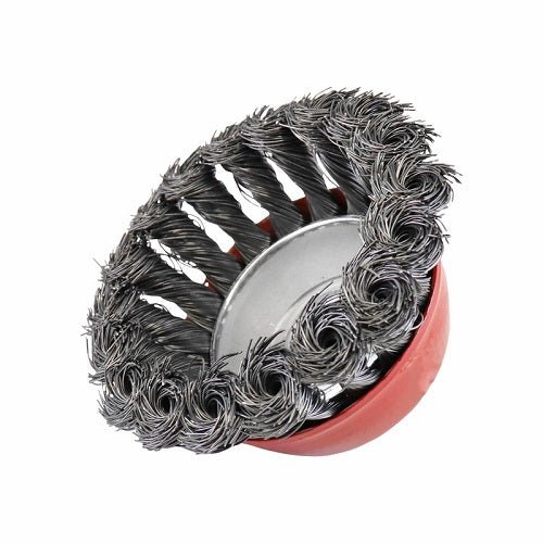 Twist Knot Cup Brush- Rocket, Steel 75mm x M14 - AIMS Industrial Supplies